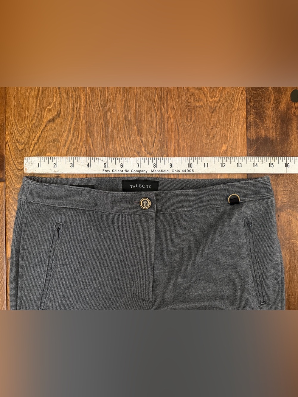 Talbots Skinny Ankle Pants Women's Size 2 Gray Twill Stretchy Comfort - Picture 3 of 10